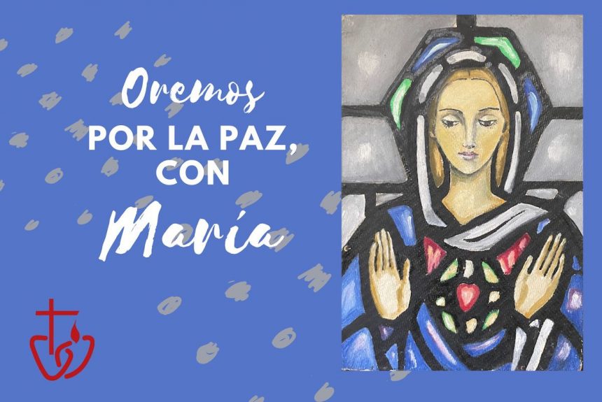 Diseño sin título - 1 Oremos por La Paz con María colegio sscc providencia Mes de María 2023